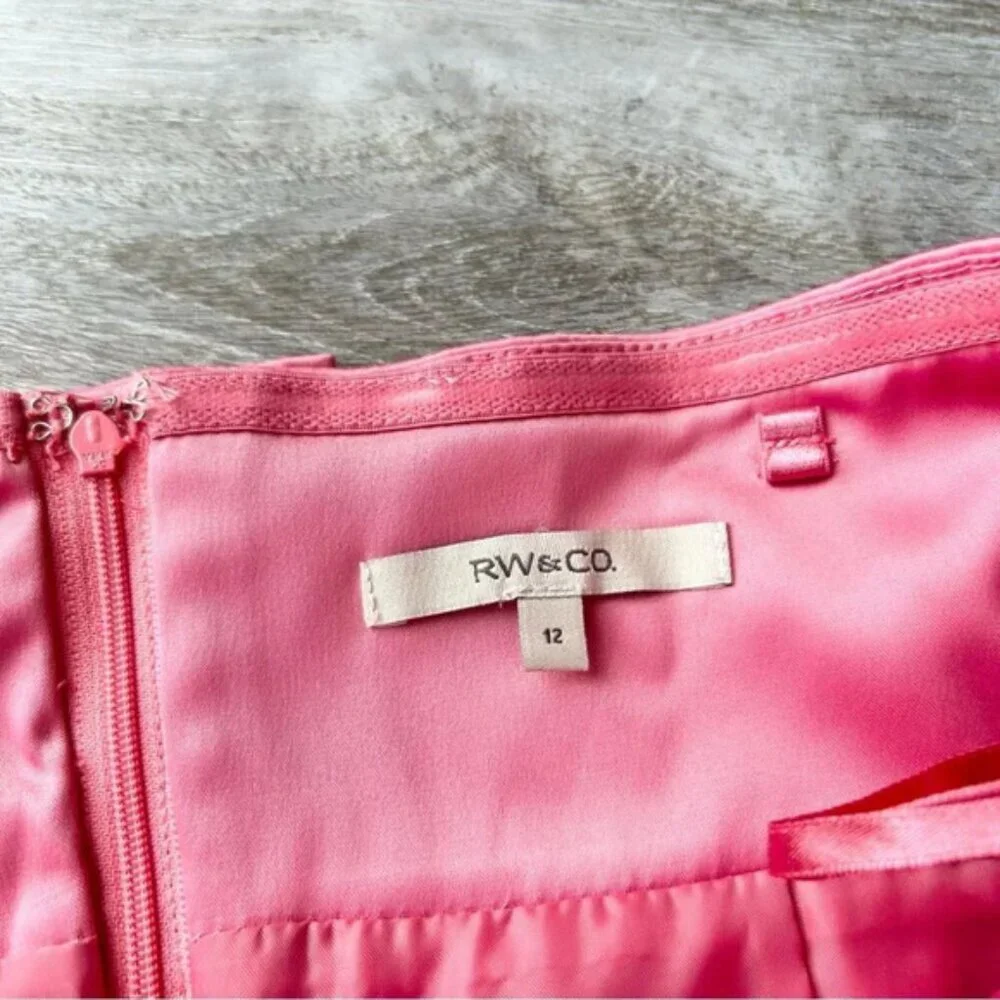 NWT RW&CO Pink Satin Evening Dress - Picture 9 of 15